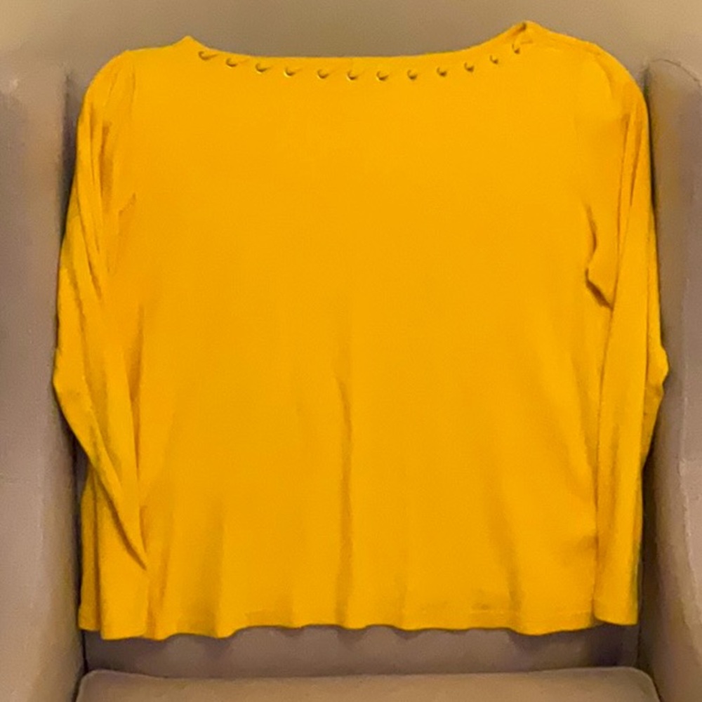 SPIEGEL YELLOW COTTON PULLOVER TOP/COVERUP SIZE XL